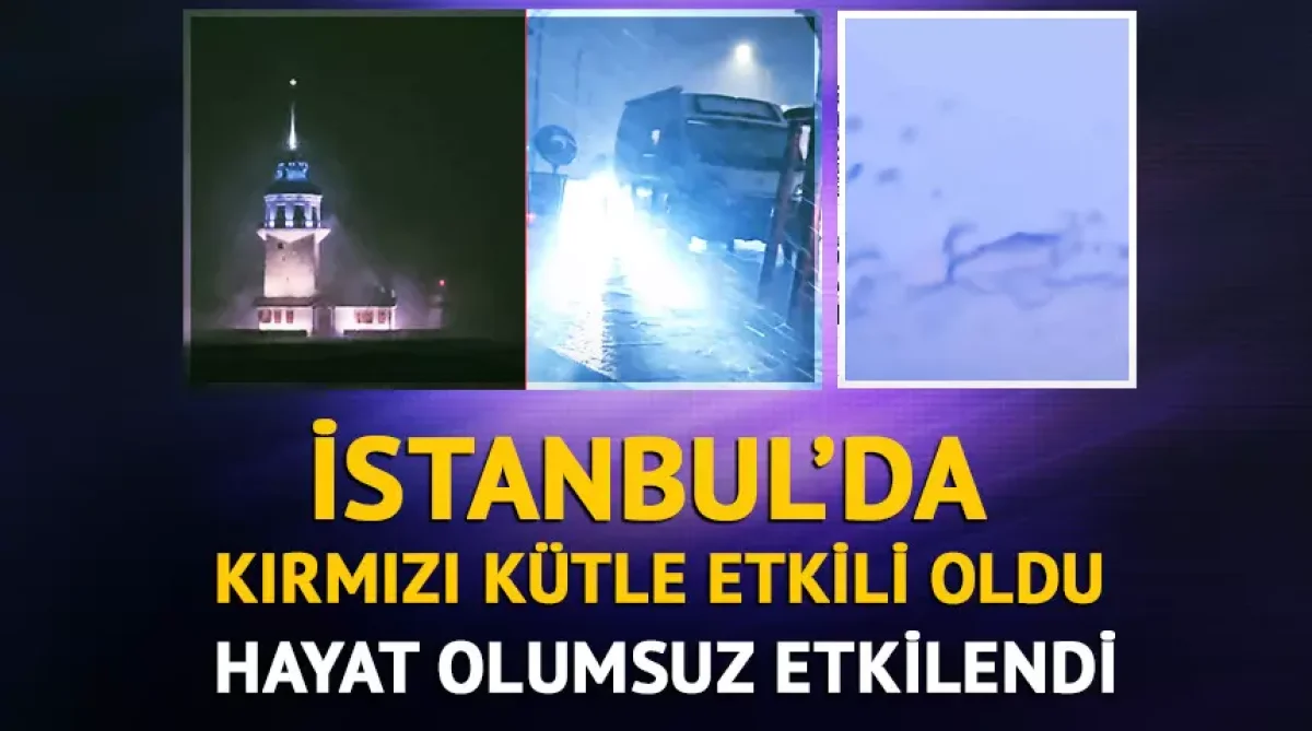 İstanbul’u “Kırmızı Kütle” Vurdu: Sağanak ve Fırtına Hayatı Felç Etti