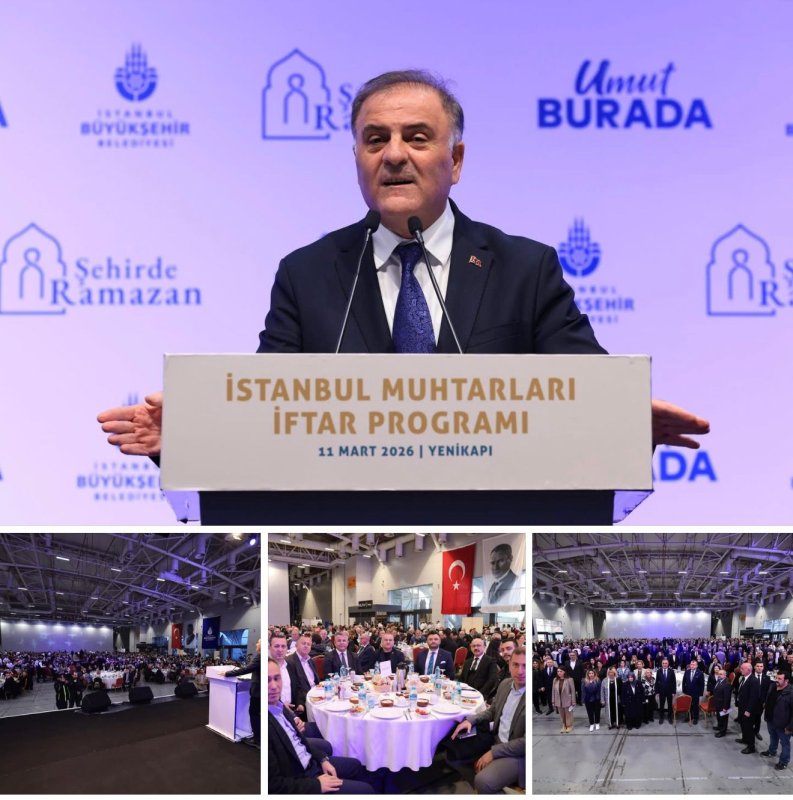 İBB Başkan Vekili Nuri Aslan Muhtarlarla İftar Programında Buluştu