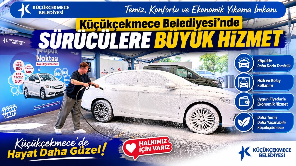 Küçükçekmece Belediyesi'nden Araç Sahiplerine Ekonomik ve Pratik Hizmet: Köpük Noktası