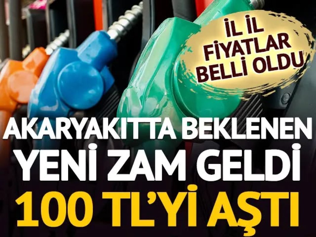 MOTORİNE 4,68 TL ZAM! FİYATLAR 100 TL’Yİ AŞTI: İSTANBUL, ANKARA VE İZMİR’DE GÜNCEL AKARYAKIT FİYATLARI