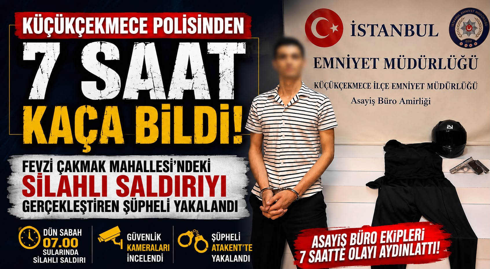 Küçükçekmece'de Kanlı Pusu! Zanlısı 7 Saatte Yakalandı