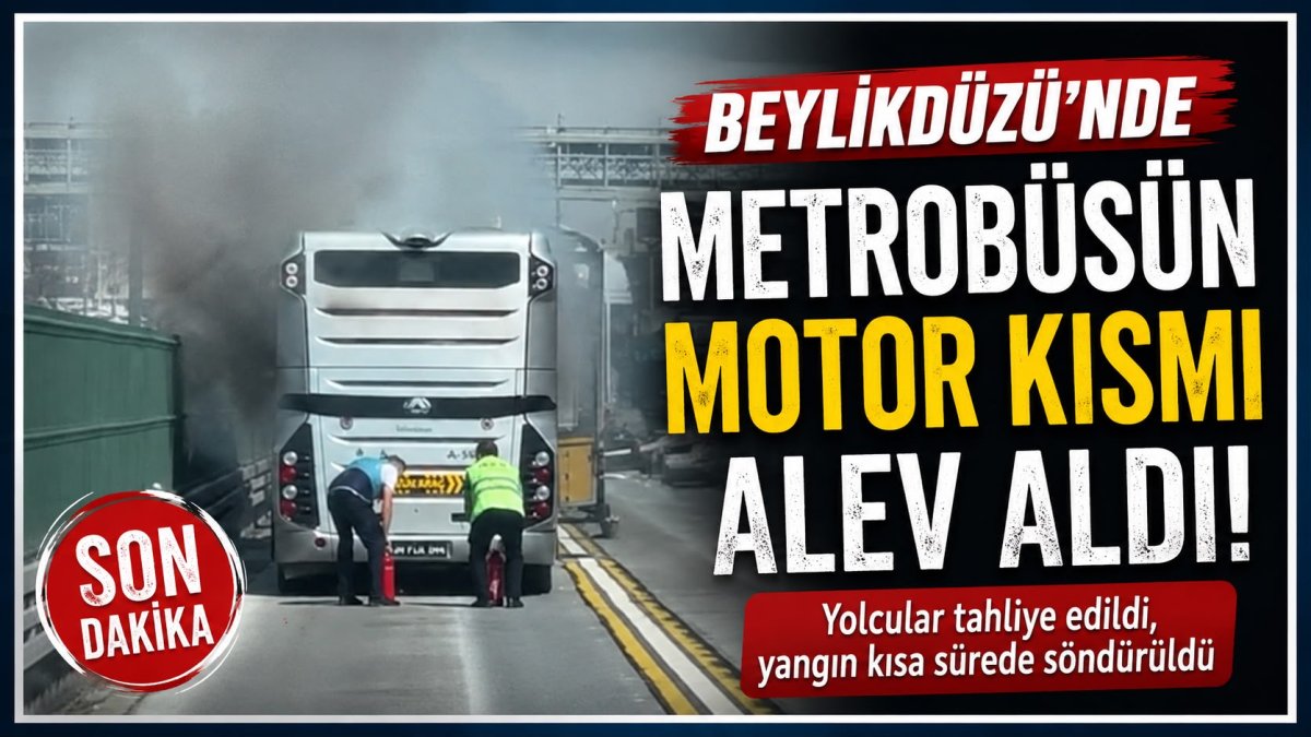 Beylikdüzü'nde Seyir Halindeki Metrobüste Yangın Paniği