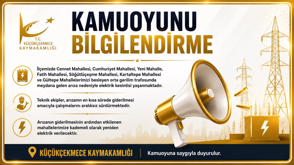 Küçükçekmece'de Geniş Çaplı Elektrik Kesintisi! Mahalleler Karanlığa Büründü
