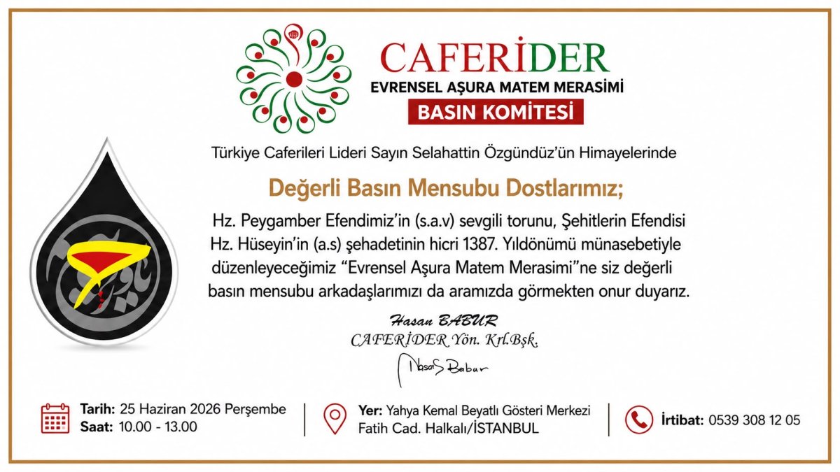 Evrensel Aşura Matem Merasimi İstanbul’da Düzenlenecek
